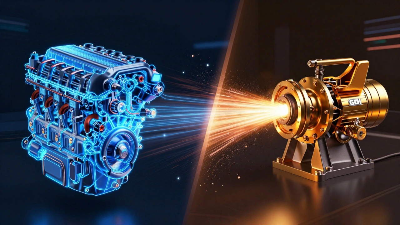 Comparison of pulse-modulated and direct injection fuel systems with digital data